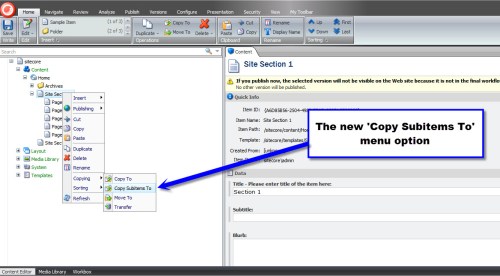 'Copy Subitems To Context Menu