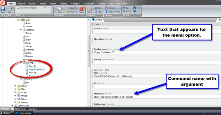 Copy Subitems To Menu Item