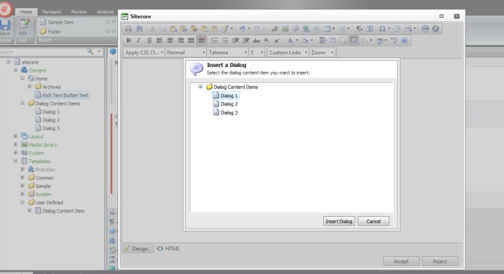 Insert Dialog Dialog Form RTF