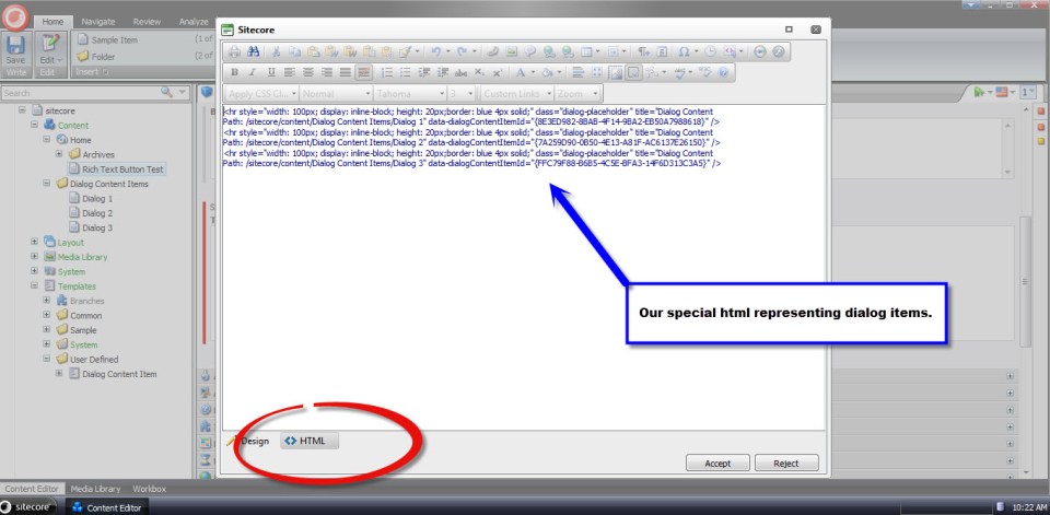 Inserted Three Dialogs HTML