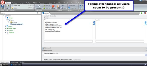 users multilist field test 1
