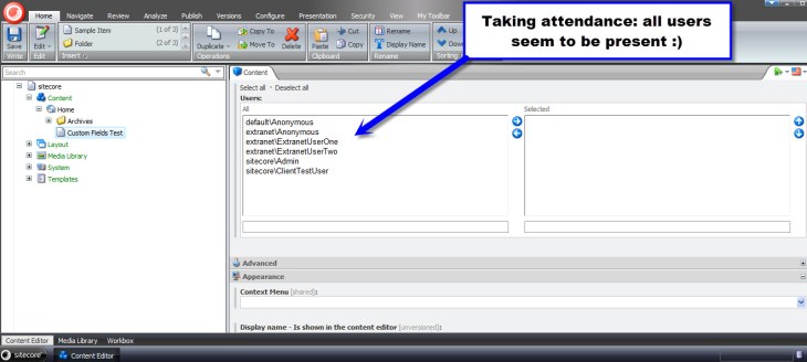 users multilist field test 1