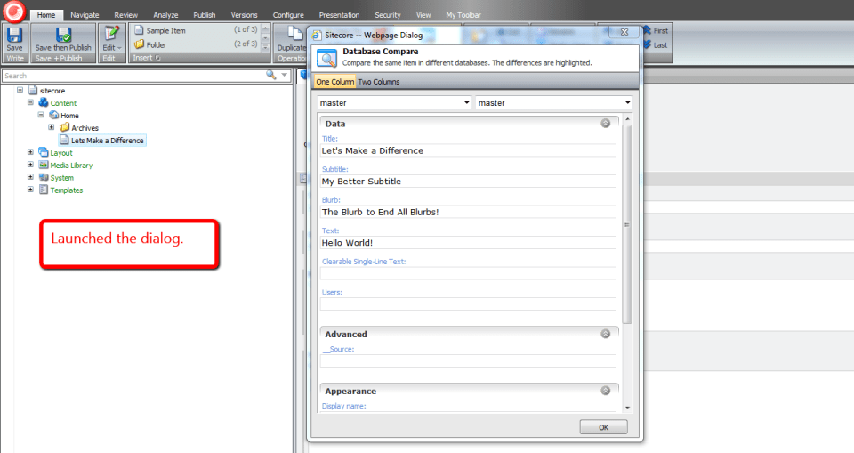 database-compare-launched-dialog