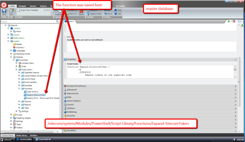 Expand-SitecoreToken-item