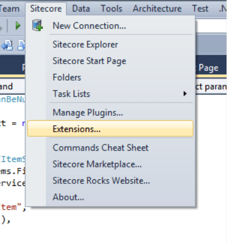 sitecore-rocks-extensions-menu-option