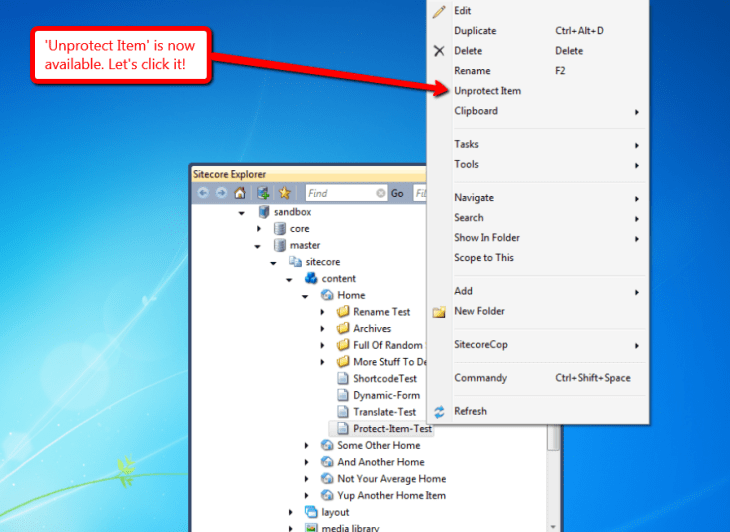 sitecore-rocks-unprotect-item
