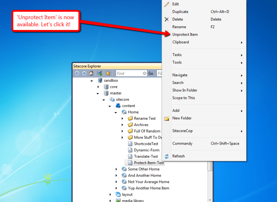 sitecore-rocks-unprotect-item