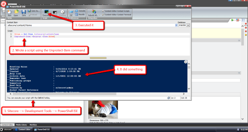 unprotect-item-command-powershell-ise