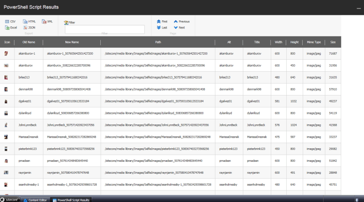 selfie-toolbox-script-results