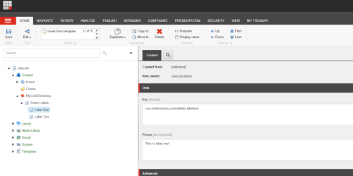 label-one-dictionary